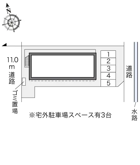 ★手数料０円★白山市博労１丁目　月極駐車場（LP）